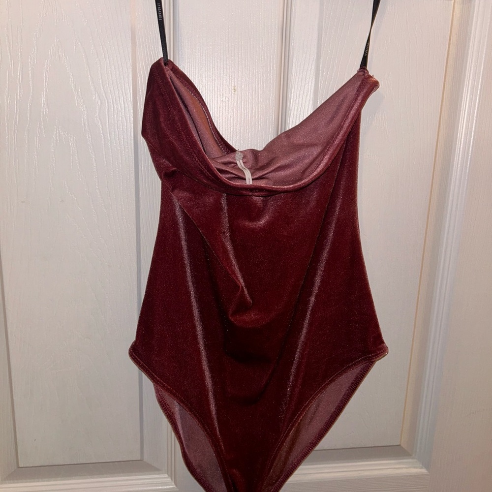 Pink Velvet Bodysuit